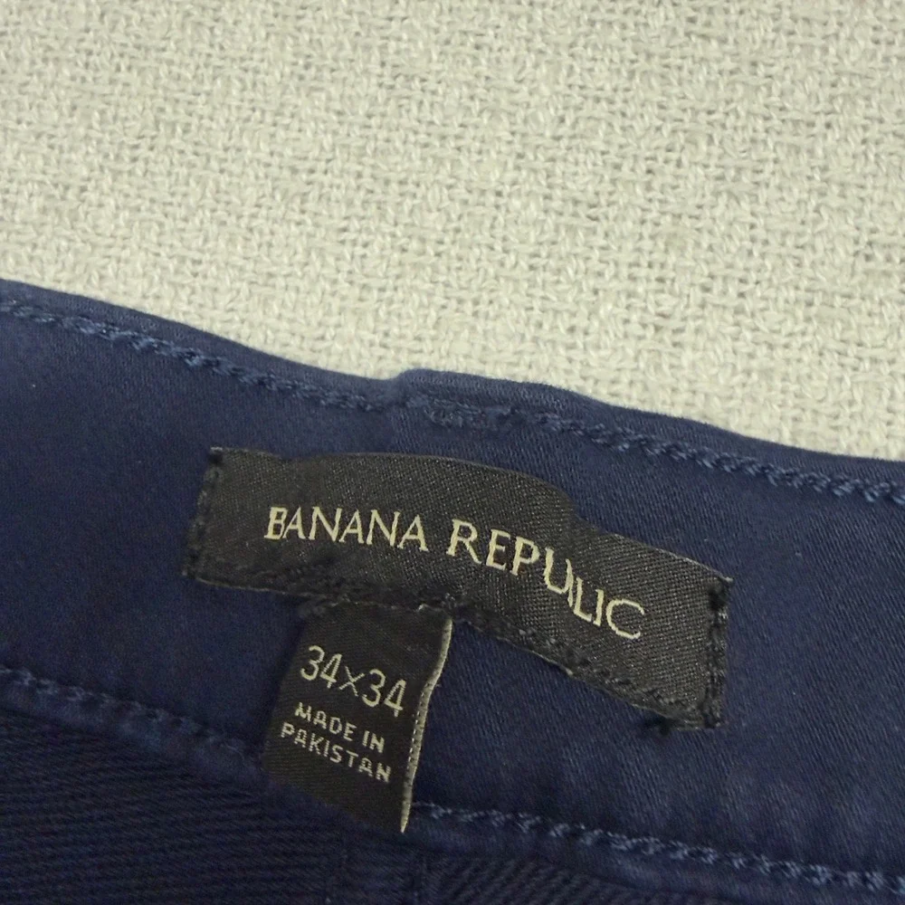 Banana Republic Pants Mens 34x34 Navy Blue Slim Fit Chino Business Casual Twill